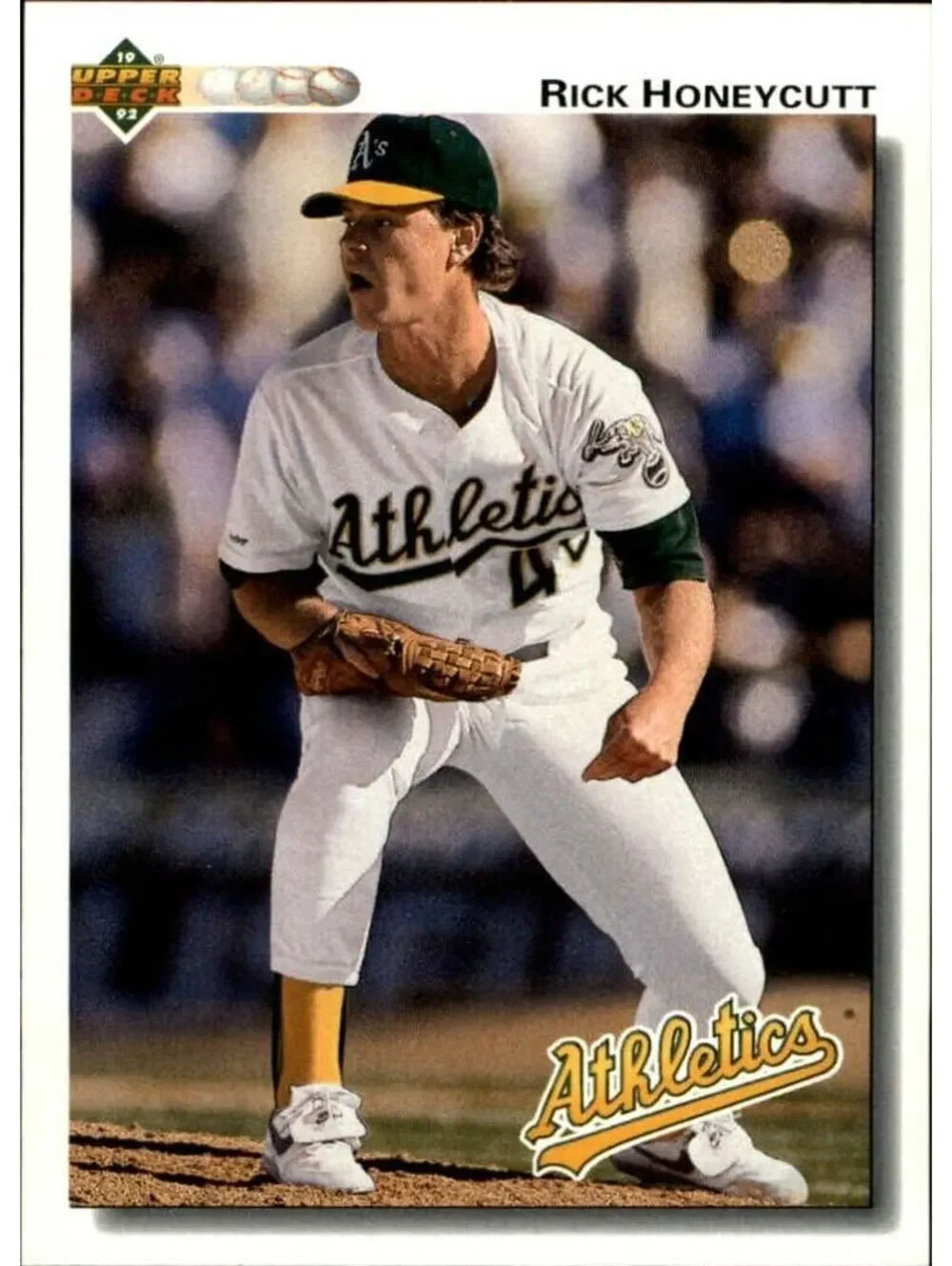 Rick Honeycutt 1992 Upper Deck MLB #684 Baseball Card Oakland Athletics